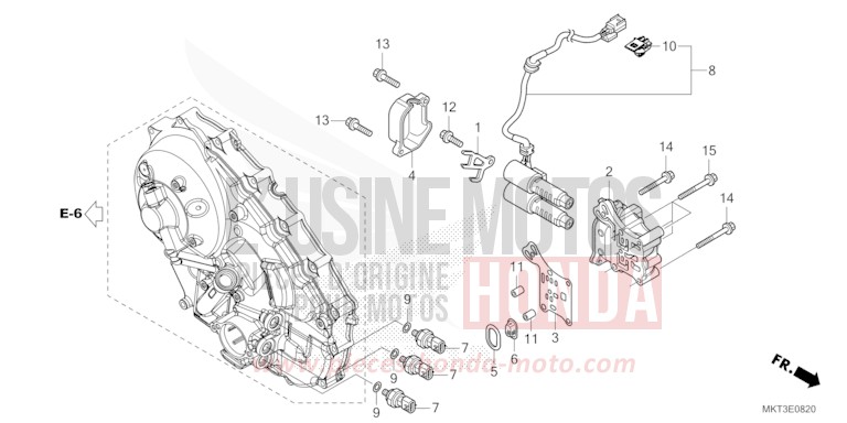 LINEAR SOLENOID for X-ADV 750 GRAND PRIX RED (R380) from 2021